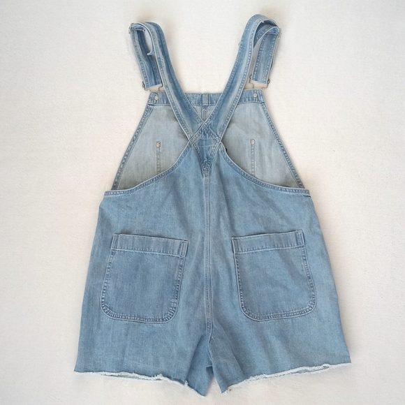 Rag & Bone Light Wash Denim Blue Dungarees Short Overalls/ Jumper L ($295) NWT - Picture 4 of 16